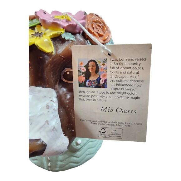 Mia charro Dog Candle chocolate Lab NEW HTF rare flowers 35oz dogs artwork pups - Picture 7 of 7